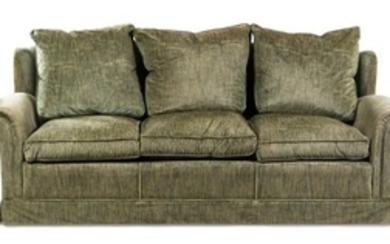 A Custom Rubelli Silk Velvet-Upholstered Three-Seat Sofa