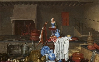 Dutch School second half 17th century, Two Kitchen…