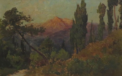 Ernest LESSIEUX (1848 1925). Paysage de montagne. …