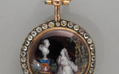 French Gold and Enamel Pocket Watch