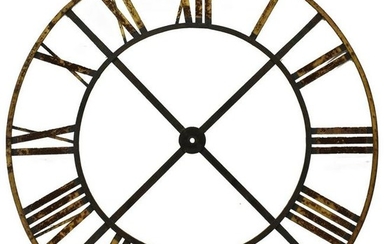 FRENCH IRON CLOCK TOWER FACE, 69"DIAM