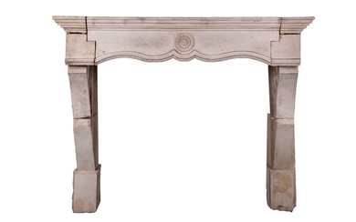 A French Louis the 13th limestone fireplace dated …