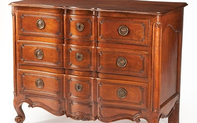 French Provincial Carved Walnut Commode