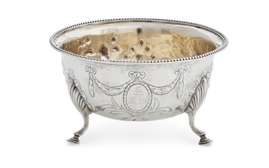 A George III silver three footed bowl