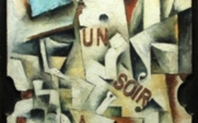 Gustave BOUCRY . "Un Soir à Paris", 1937. Huile...