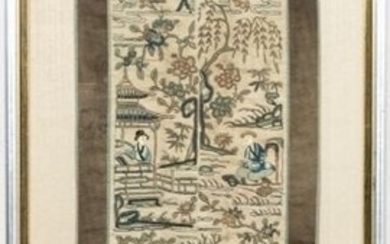 Handwoven Chinese Figural Embroidery Panel
