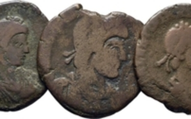 IMPERIO ROMANO. Valentiniano II. Maiorina...Lote de tres piezas (3)