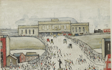 [§] LAURENCE STEPHEN LOWRY R.A. (BRITISH 1887-1976) STATION APPROACH...