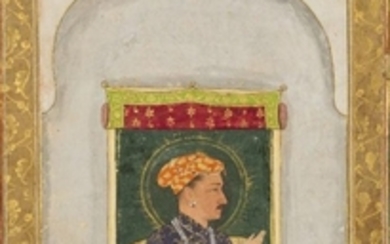 A Mughal prince at a Jharokha window,...