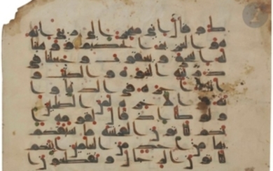 Page de Coran sur parchemin, Proche Orient, IXe si…
