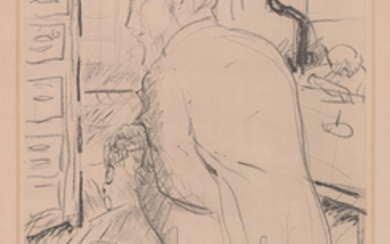 Pierre Bonnard Lithograph [France, Man with Dog]