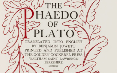 Plato. Phaedrus: A Dialogue, one of 90 copies on Arches, San Francisco, Greenwood Press, 1976 and another version (2)