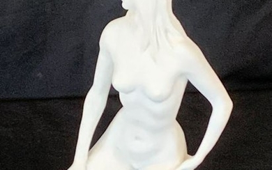 A. SANTINI SCULPTURE OF WOMAN IN THE NUDE SIGNED