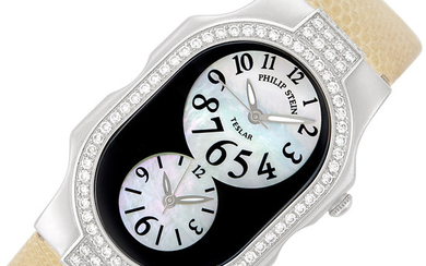 Stainless Steel and Diamond Dual Time 'Magenetic Teslar' Wristwatch, Philip Stein