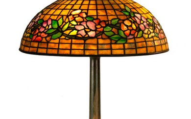 Tiffany Studios, New York, "Banded Dogwood" Table Lamp