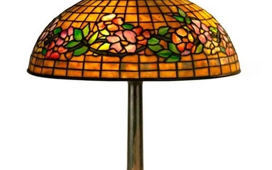 Tiffany Studios, New York, "Banded Dogwood" Table Lamp