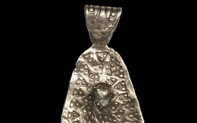 Viking Silver Pendant with Punched Decoration, 11th
