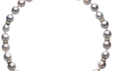 55354: South Sea Cultured Pearl, Diamond, White Gold N
