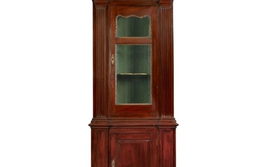 A GEORGE II STYLE MAHOGANY SIDE CABINET