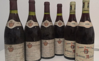 6 Bouteilles BOURGOGNES DIVERS : 4 bouteilles de MERCUREY Clos du Roy 1984 - CHANZY...