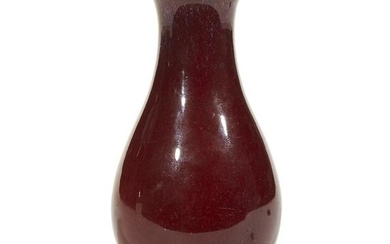 A Chinese copper-red glazed small bottle vase, Qing