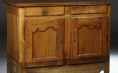 French Provincial Carved Oak Louis XV Style Sideboard