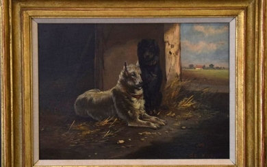 Vincent de Vos, (Belgian 1829-1875) oil on panel, black