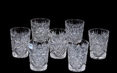 (7) Tumblers, ABCG, Signed Libbey Colonna Pattern
