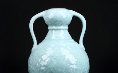 Chinese Sky Blue Glaze Porcelain Vase
