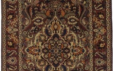 7X11 Farmhouse Vintage Living Room Floral Oriental Rug Handmade Carpet 73X106