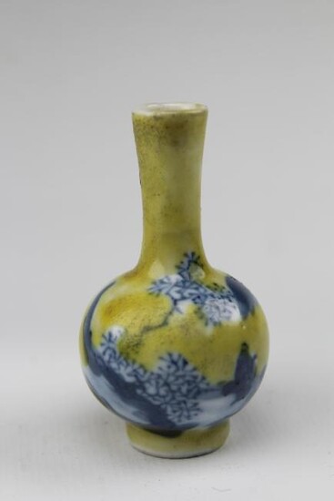 Antique Chinese Porcelain Miniature Long Neck Vase