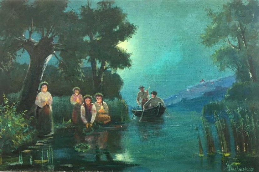 Night on Ivana Kupala oil painting | Kizenko Nestor