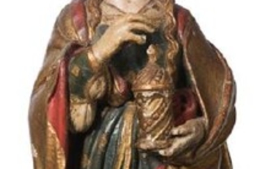 Mary Magdalene. Carved, gilded and polychromed wooden