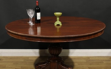 A 19th century mahogany centre table, possibly Irish, circul...