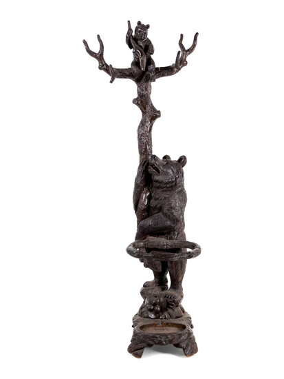 A Black Forest Carved Hall Tree