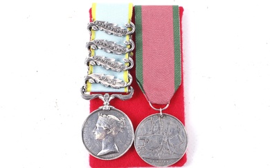 A British Army Crimean War medal pair.