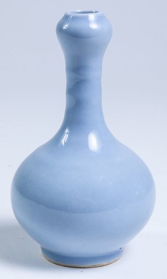 A Chinese blue glazed porcelain bottle vase, Mid....