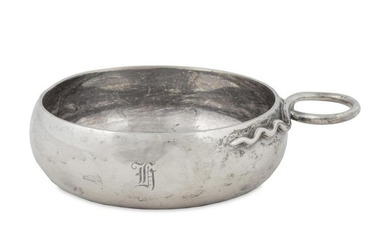A French Silver Wine Taster Diameter 3 1/2 inches.