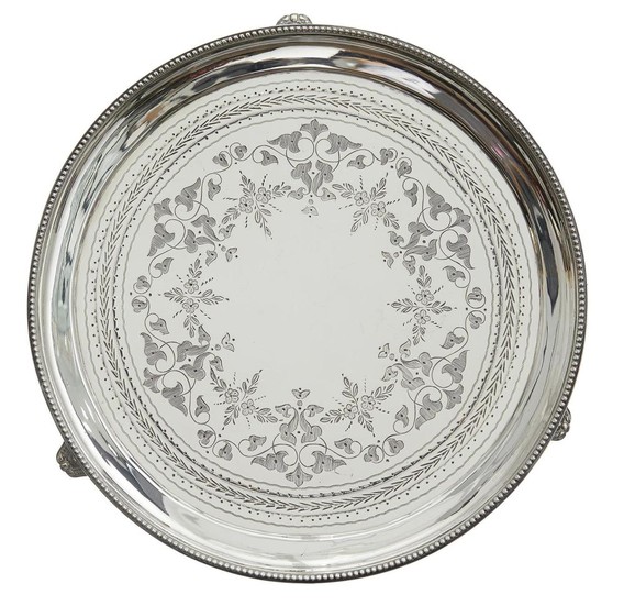 A GEORGE III STERLING SILVER SALVER