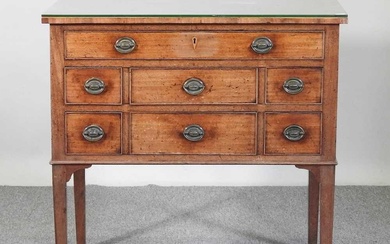 A George III mahogany dressing chest, on square legs 81w...