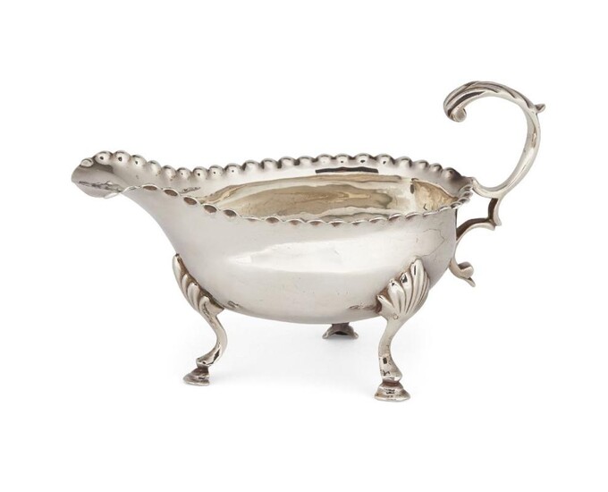 A George III small silver sauce boat,...