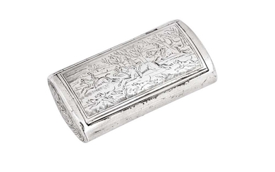 A George III sterling silver snuff box, London 1803 by William Edwards