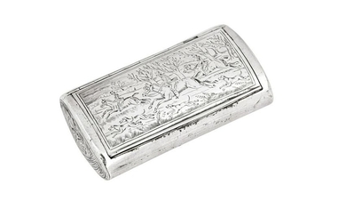 A George III sterling silver snuff box, London 1803 by