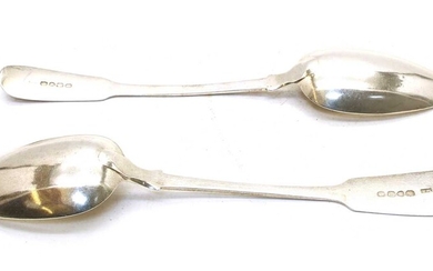 A George IV silver fiddle pattern tablespoon