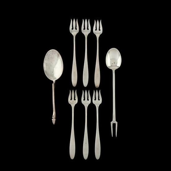 A Grouping of Cocktail Hour Sterling Silver Flatware