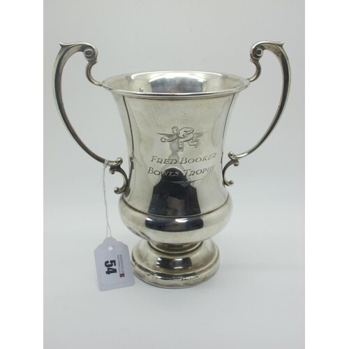 A Hallmarked Silver Twin Handled Trophy Cup, WAH, Birmingham...