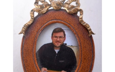 A Miniature Empire Style Picture Frame with Gilt Mounts 5....