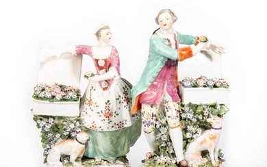 A PAIR OF DERBY FIGURES OF A GALLANT AND LADY, CIRCA 1760