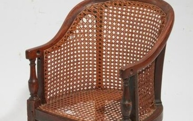 A Regency mahogany childs cane panel chair