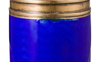 A Russian silver-gilt and enamelled miniature cup (vodka beaker), St. Petersburg, Fabergé